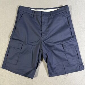 Aramark Authentic Navy Blue Cargo Shorts Men's Size‎ 32R Workwear Casual